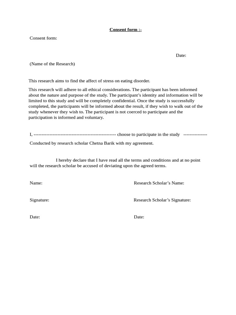 Consent Form 3 | PDF