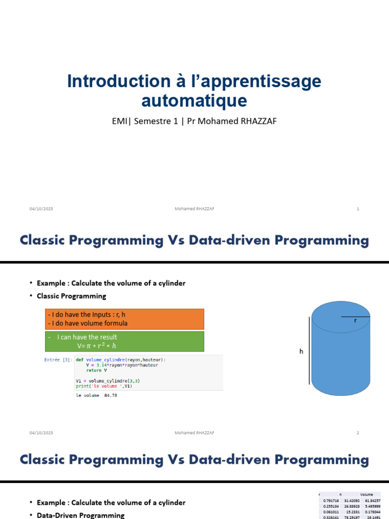 Introduction à l'apprentissage automatique | PDF | Machine Learning ...
