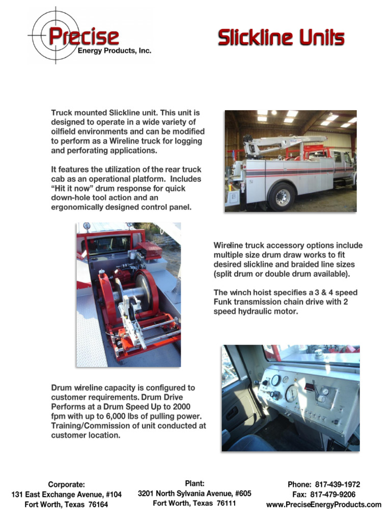 Truck-Mounted Slickline Units | PDF