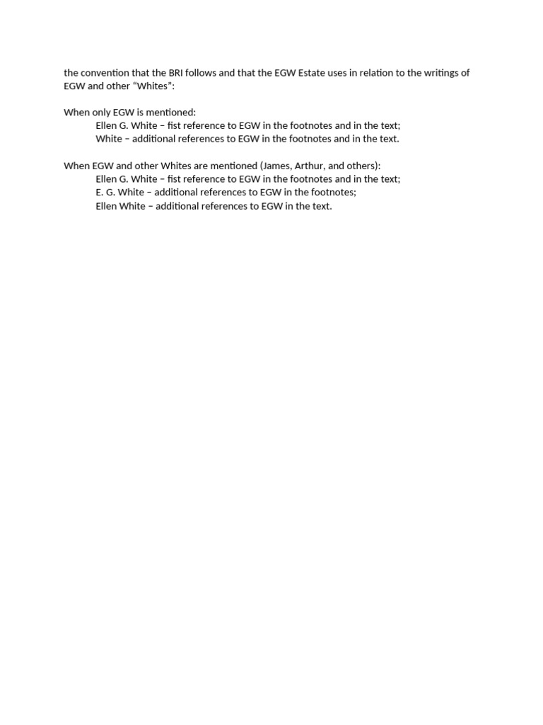 EGWhite Convention | PDF