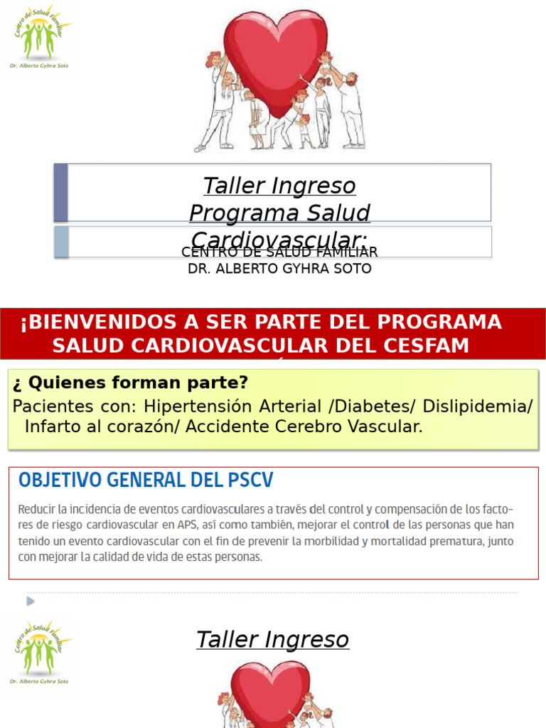 Taller Ingreso PSCV Sector Verde | PDF | Hipertensión | Sistema ...