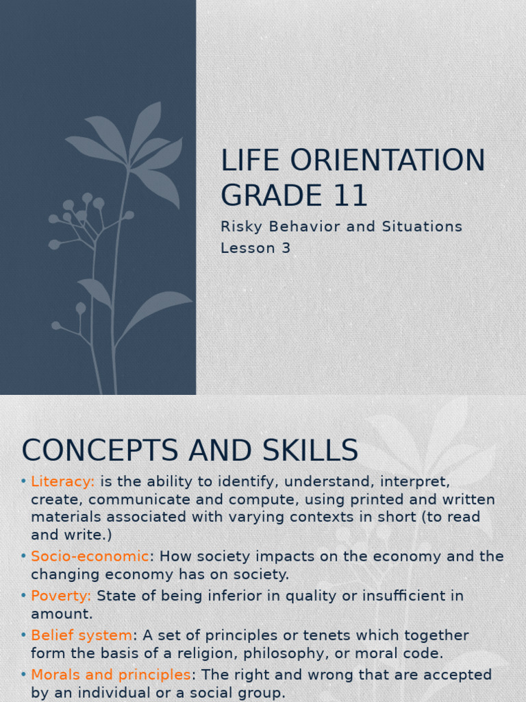 Grade 11 LO Lesson 3 Term 3 | PDF