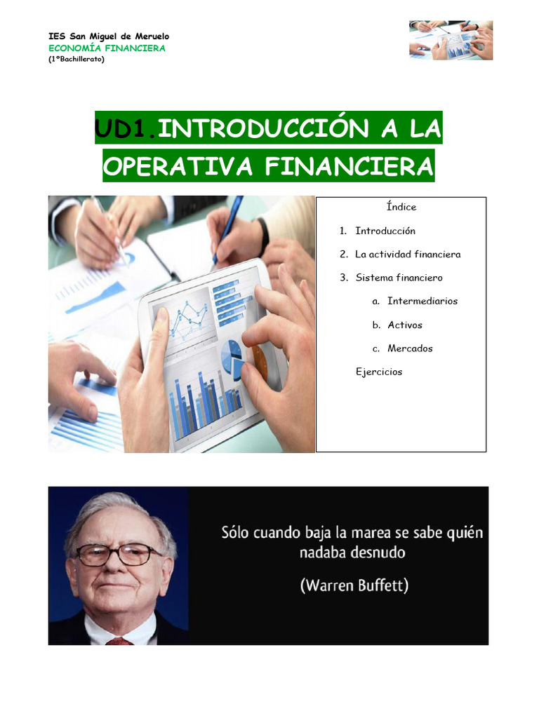 UD 1 Introduccion A Las Finanzas | PDF | Opción (Finanzas) | Sistema ...