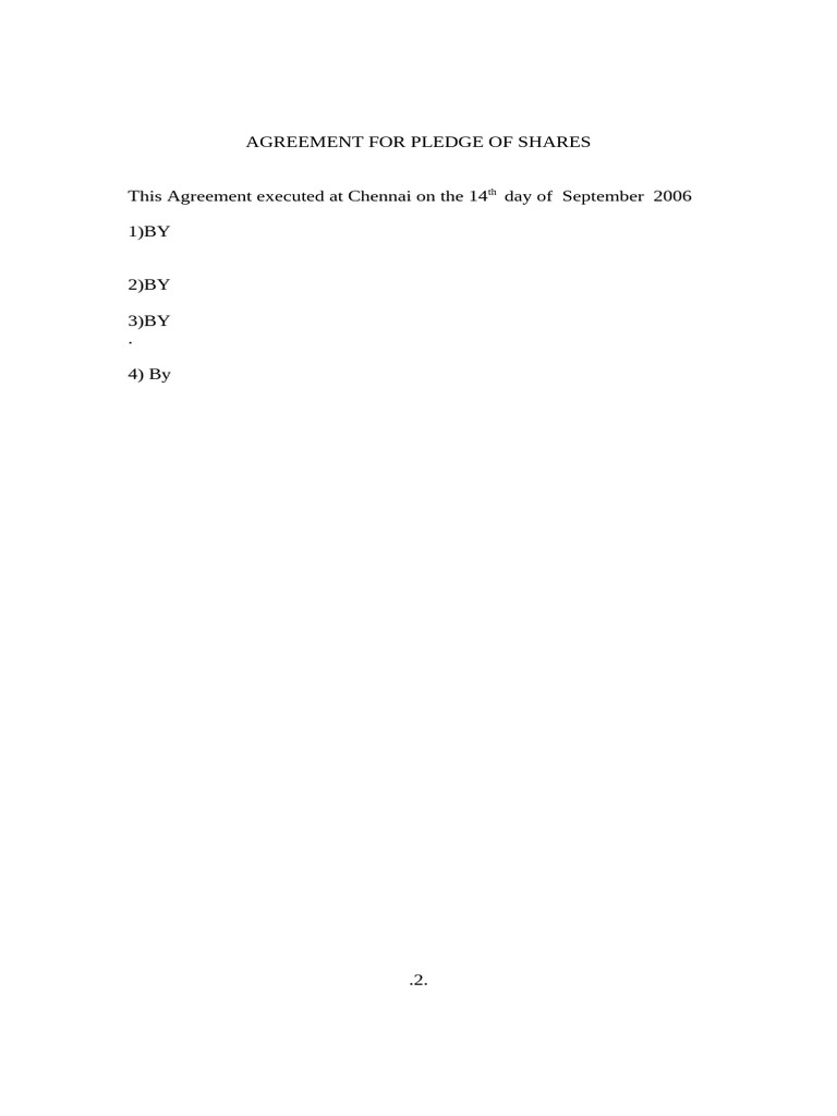 Share Pledge Agreement for Loan Security | PDF | Loans | Interest
