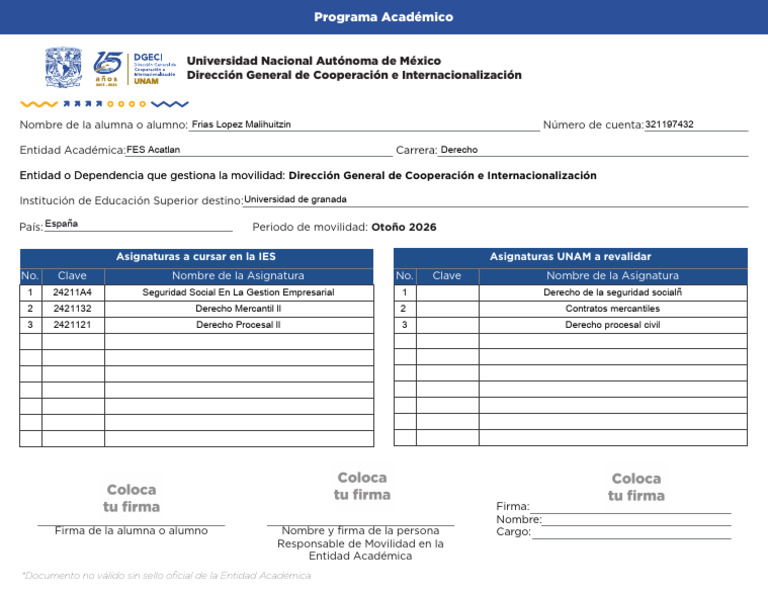 Programa Académico 2027-2 | PDF