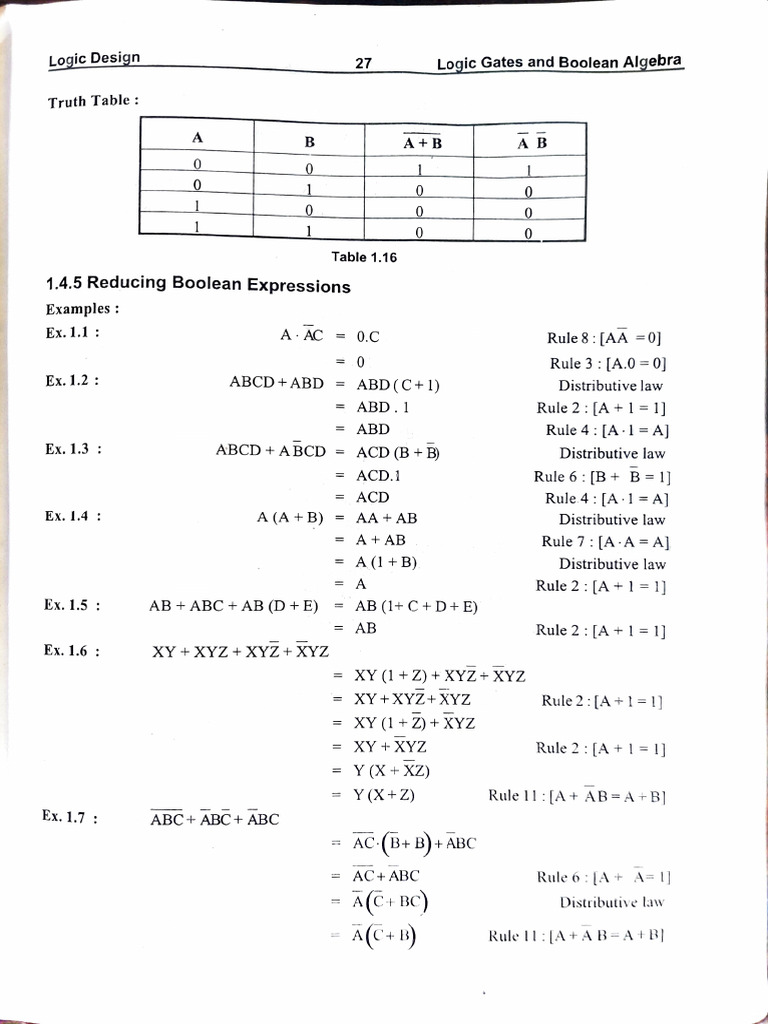 Logic Design: Truth Tables & Gates | PDF | Logic Gate | Boolean Algebra