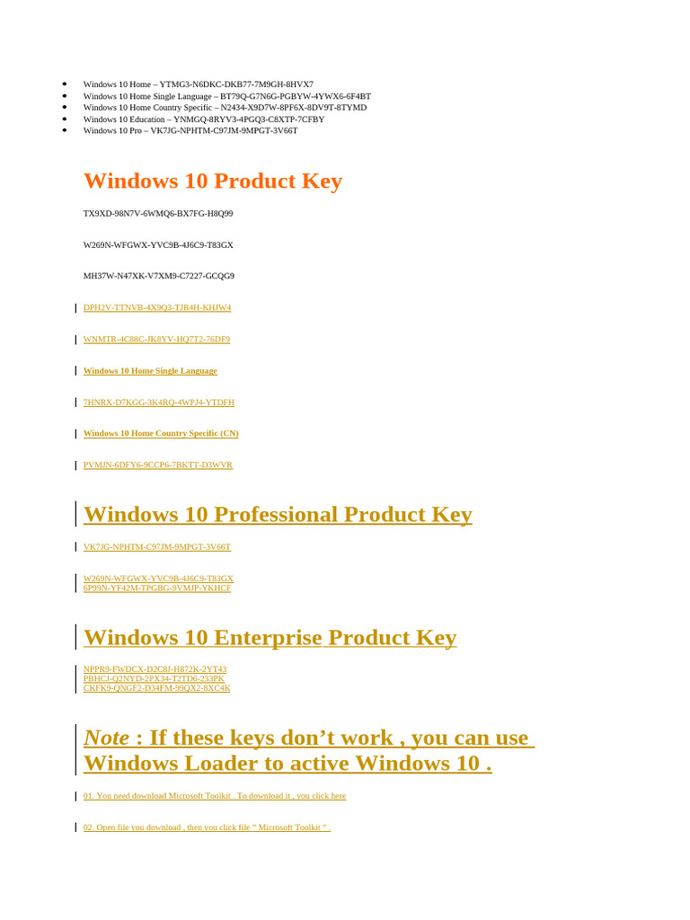 Windows 10 Key | PDF