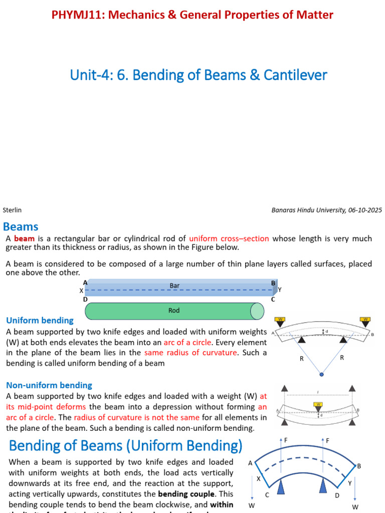 4.6. Bending of Beams | PDF | Bending | Beam (Structure)