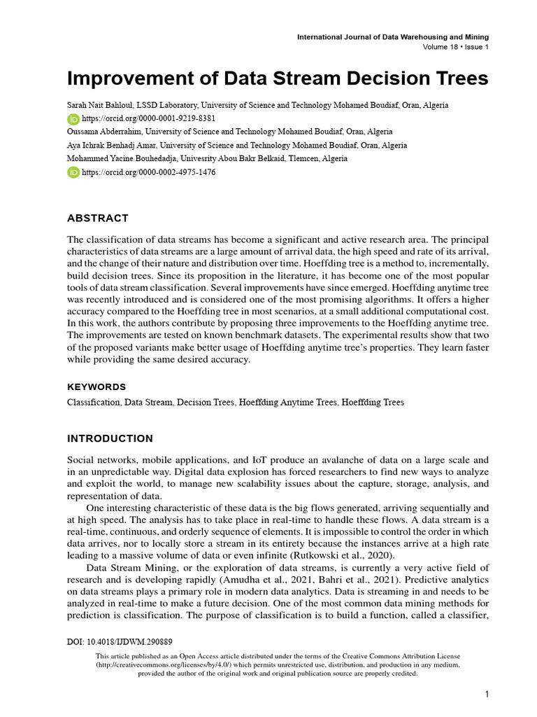 Enhancements to Hoeffding Anytime Trees | PDF | Applied Mathematics