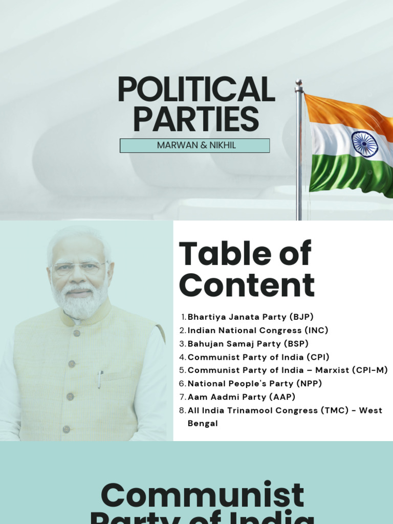 Overview of Major Indian Political Parties | PDF | Indian National ...