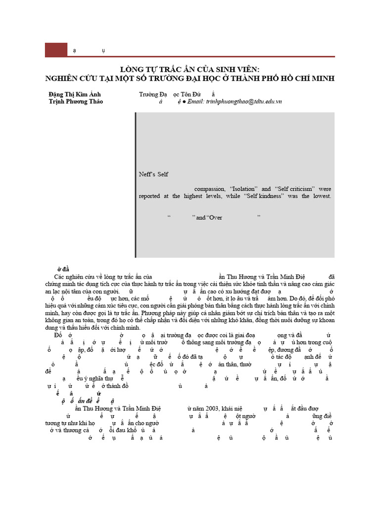 LNG T TRC N CA Sinh Vin Nghin Cu Ti MT S TRNG I HC THNH PH H CH Minh | PDF