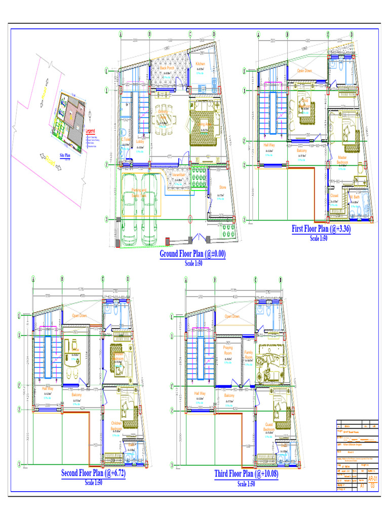 Ground Floor to Third Floor Plans | PDF | Architectural Design ...