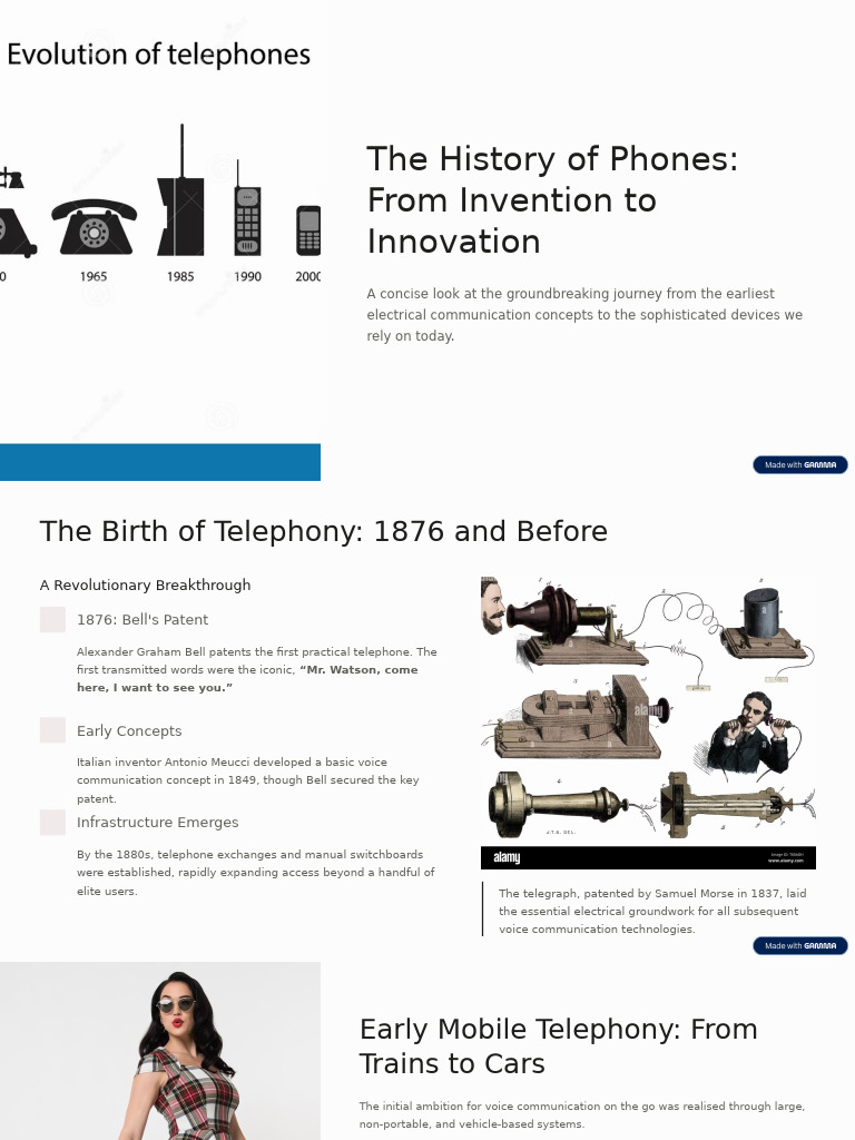 Evolution of Phones: From Bell to Smartphones | PDF | Telephone ...