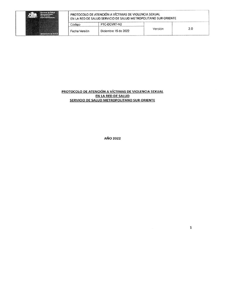 Protocolo de Atención A Victimas de Violencia Sexual - 94219 - 1293 | PDF