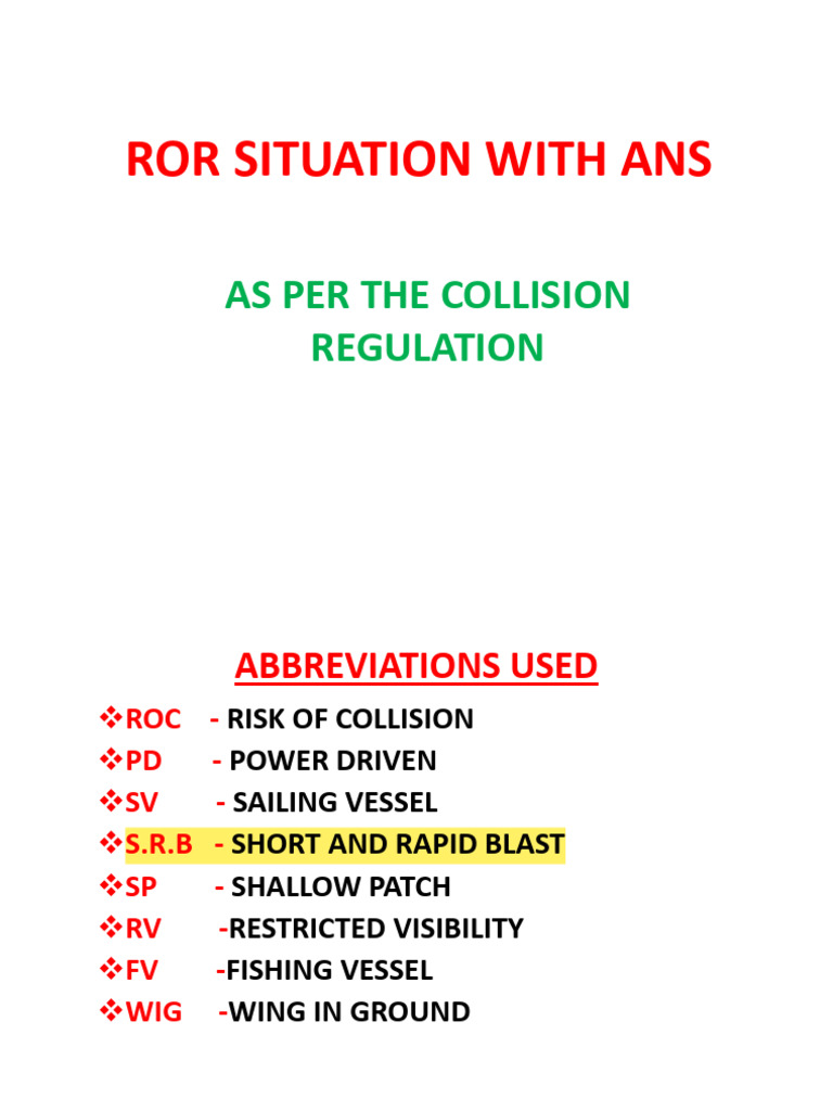 COLREGs Navigation Rules for Vessels | PDF | Traffic | Radar