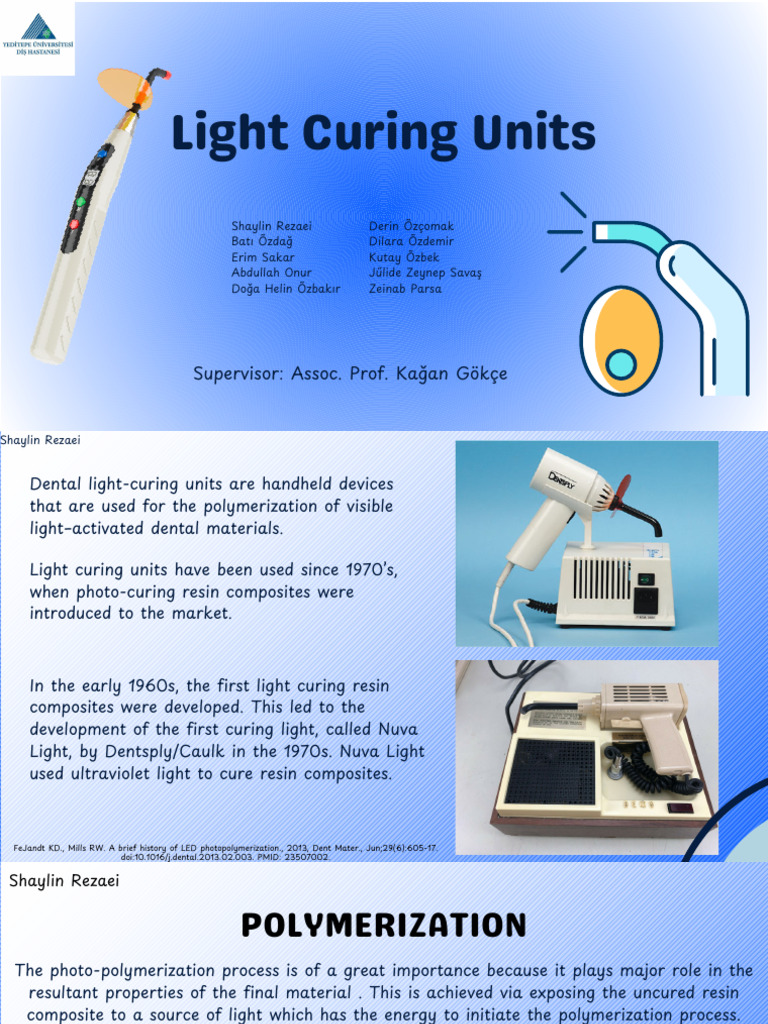Overview of Dental Light Curing Units | PDF | Dental Composite ...
