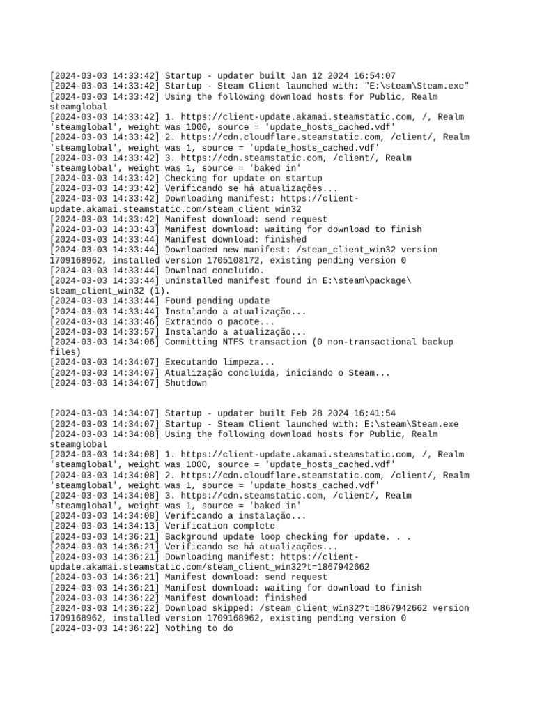 Steam Client Update Log March 2024 | PDF | Computing | Data Management