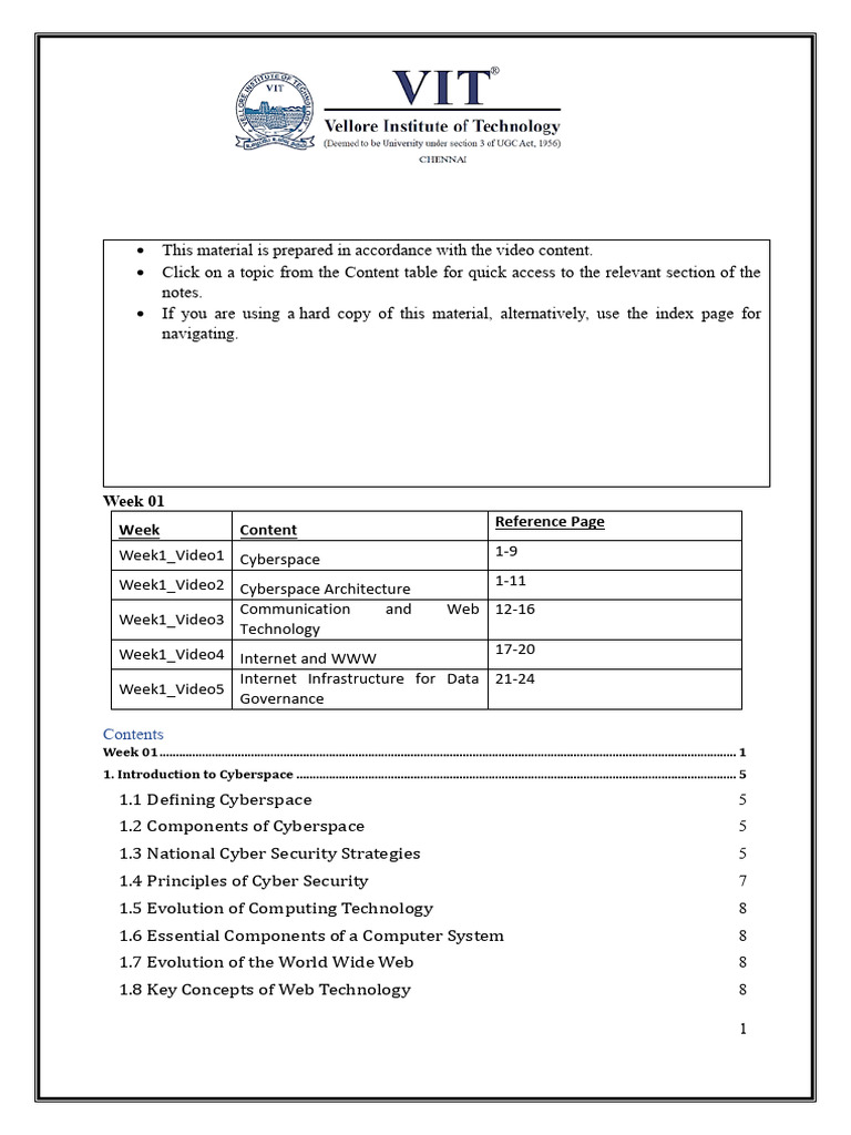MCA CS Week1 Study Material V1 | PDF | World Wide Web | Internet & Web