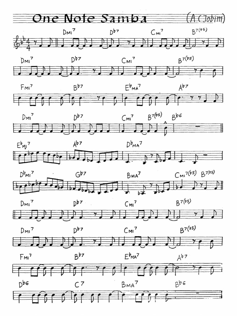 One Note Samba | PDF