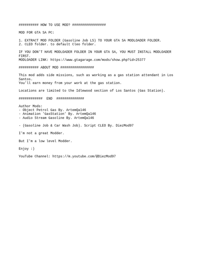 How To Use Mod (English) | PDF