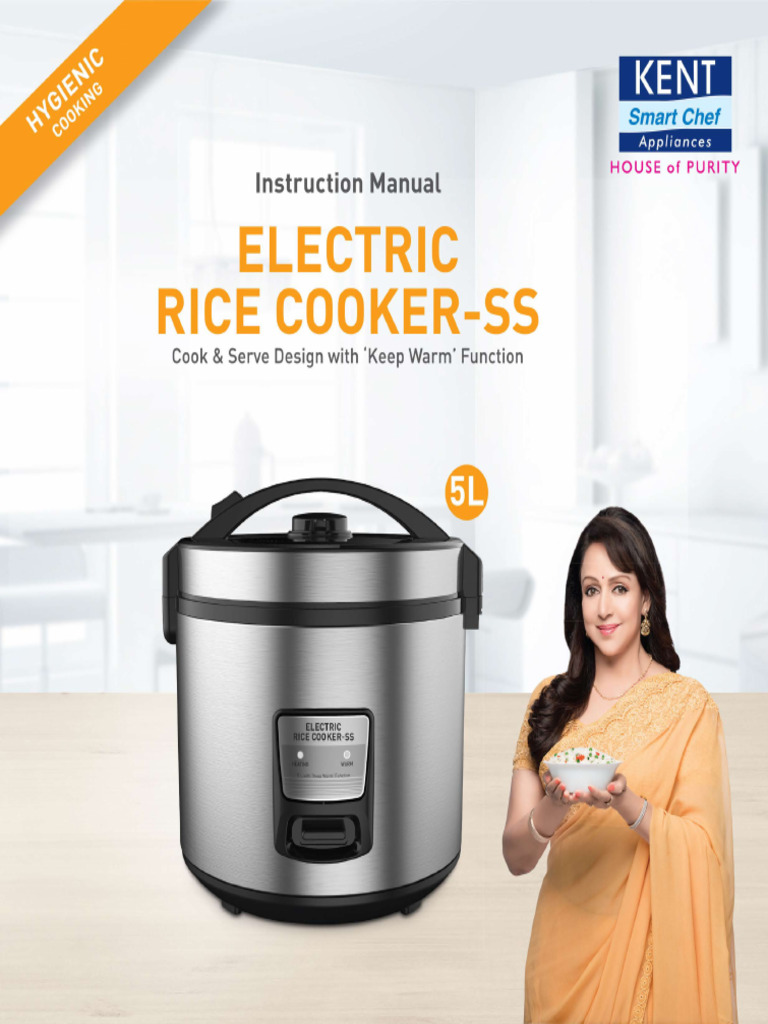 Kent Stainless Steel Rice Cooker Manual | PDF