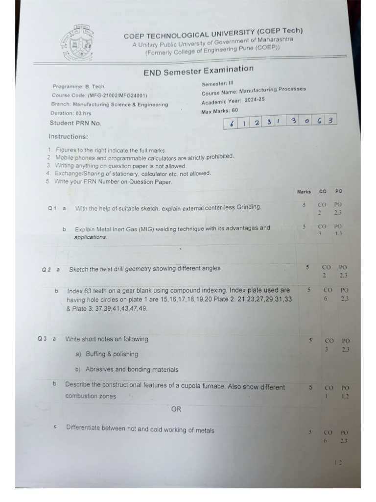 Sem 3 Ese Papers | PDF