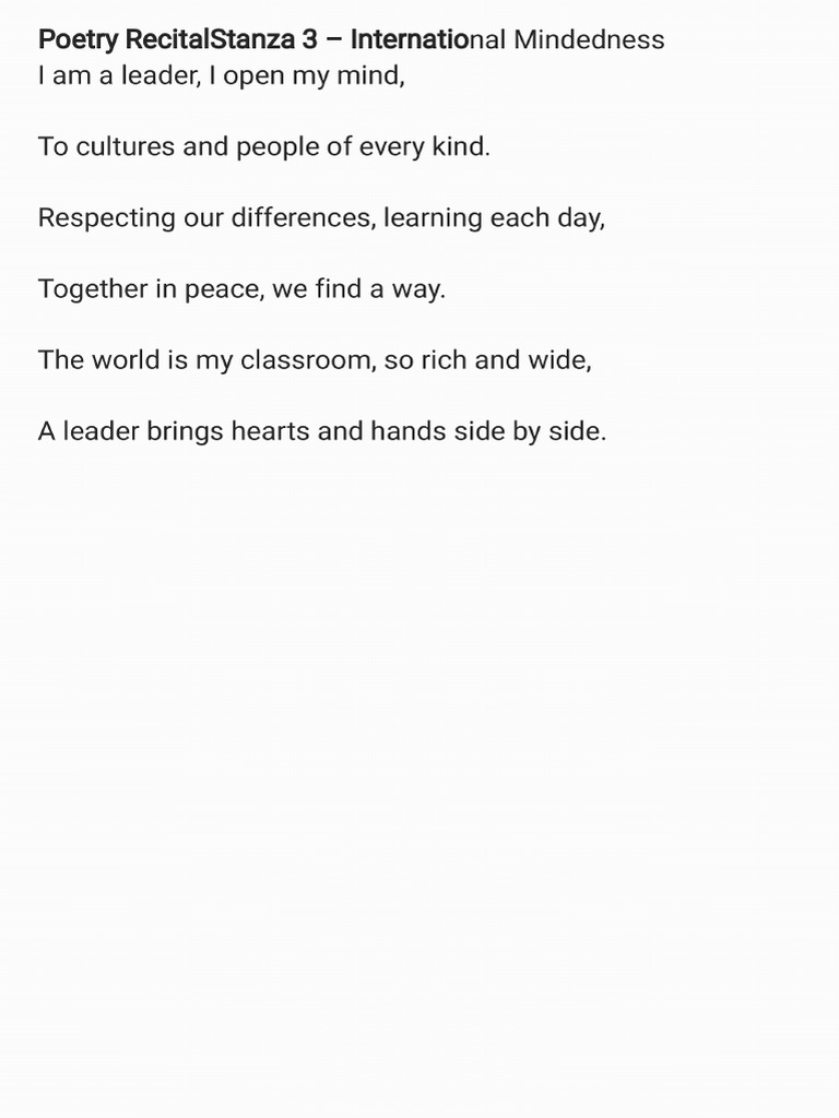 Poetry Recital | PDF