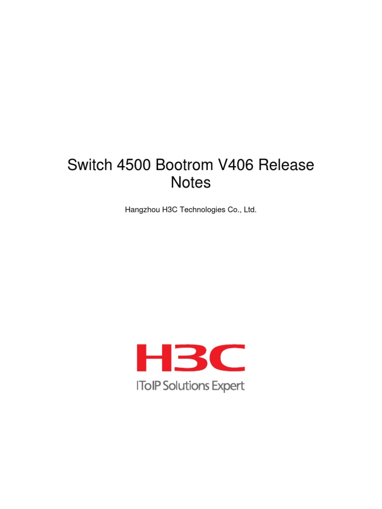 Switch 4500 Bootrom V4.06 Release Notes | PDF | Booting | Areas Of ...