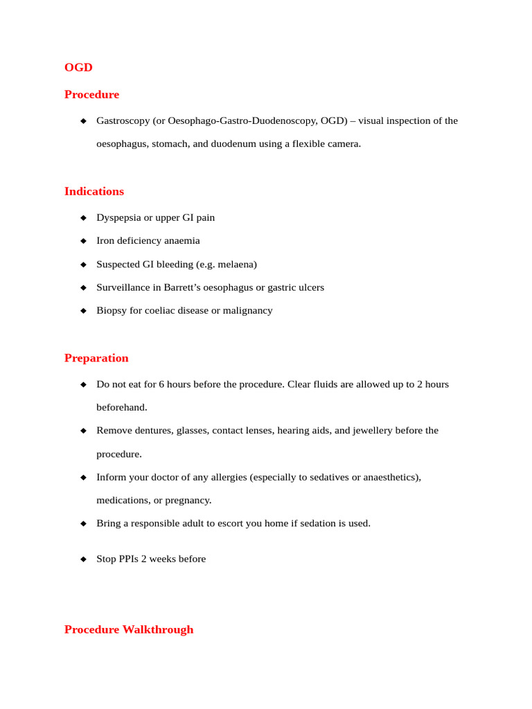 OGD | PDF | Medicine | Gastroenterology