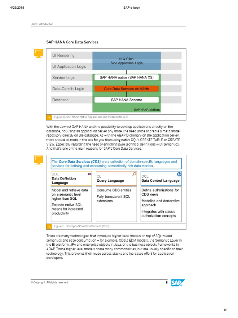 Understanding SAP HANA Core Data Services | PDF