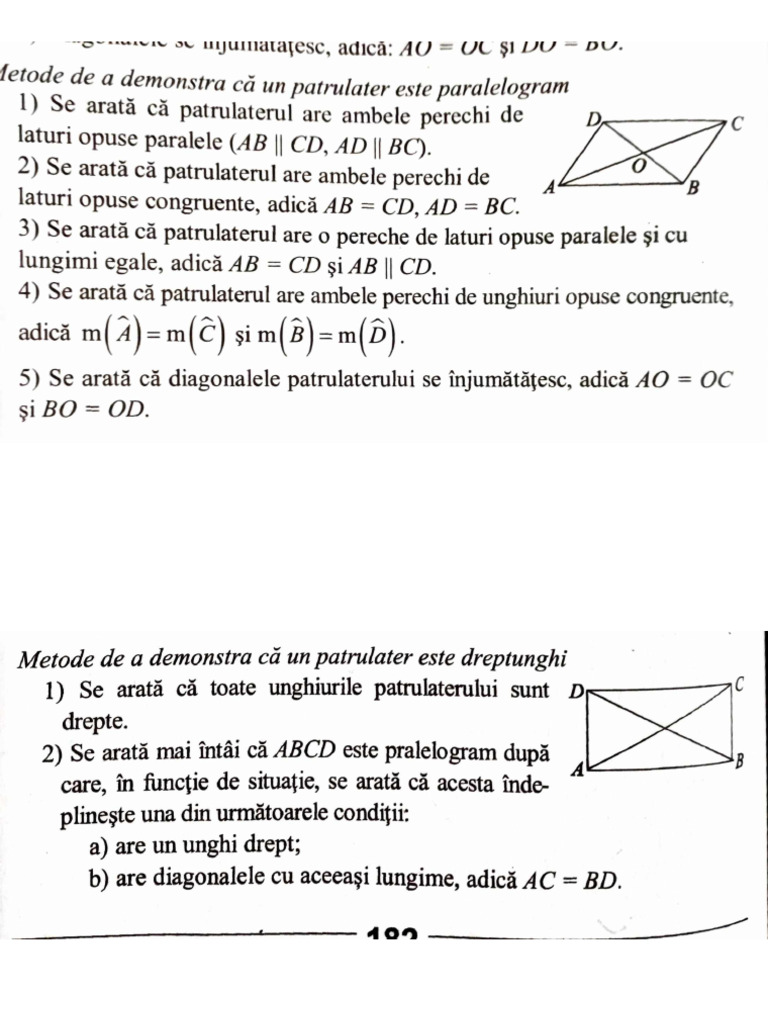 Moduri de A Demonstra CA Este Paralelogram, Romb, Etc | PDF