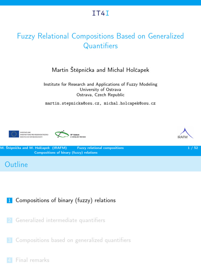 Fuzzy Relational Compositions Explained | PDF | Fuzzy Logic | Measure ...