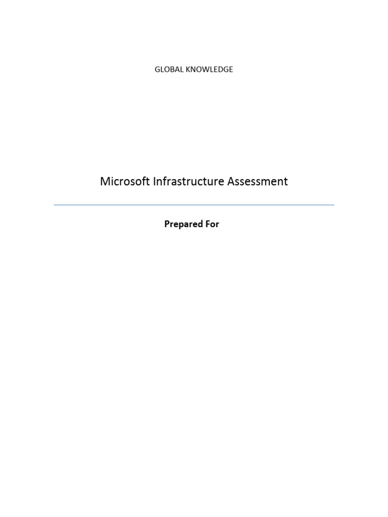 Assessment Document Report Template | PDF | Active Directory | Server ...