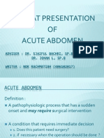 Referat of Acute Abdomen