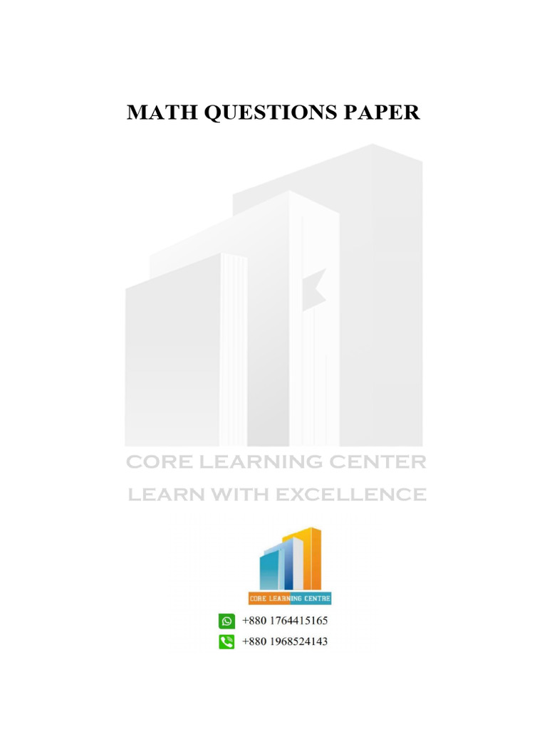 Question Paper.. 2 | PDF | Circle | Tangent