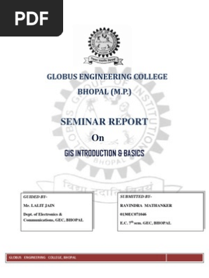 Gis Introduction Basics Seminar Report Geographic - 