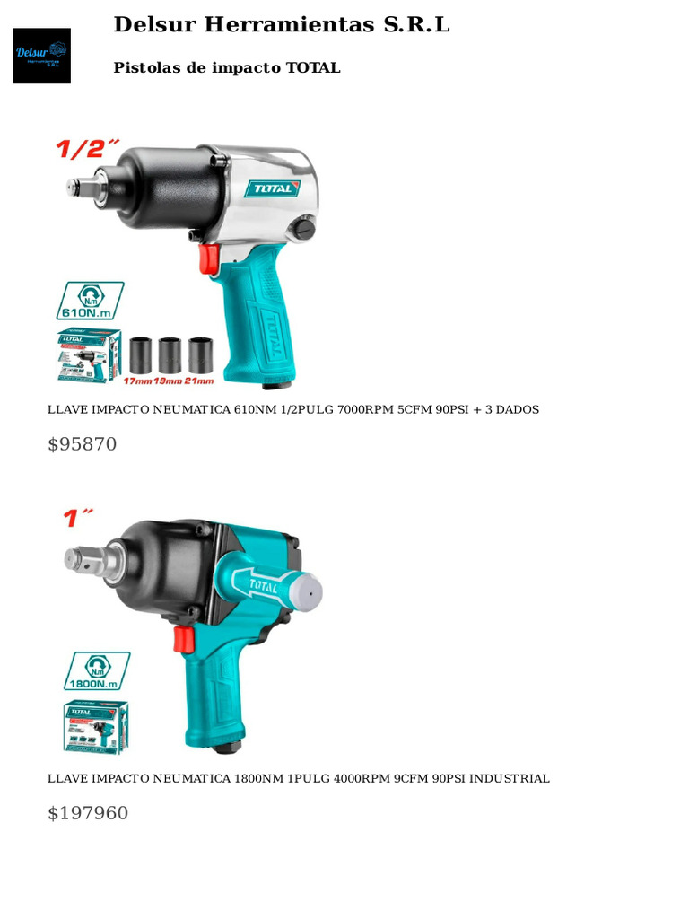 Catalogo Pistolas de Impact o | PDF