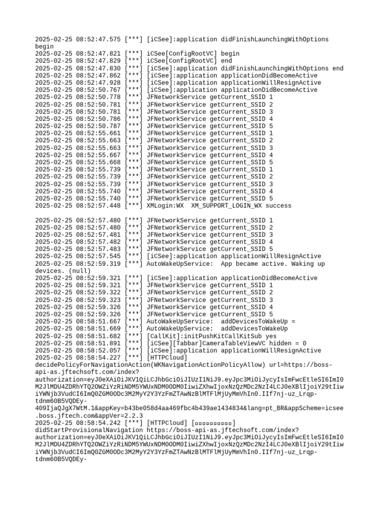 iCSee App Launch and Network Logs | PDF | Computing | Software Engineering