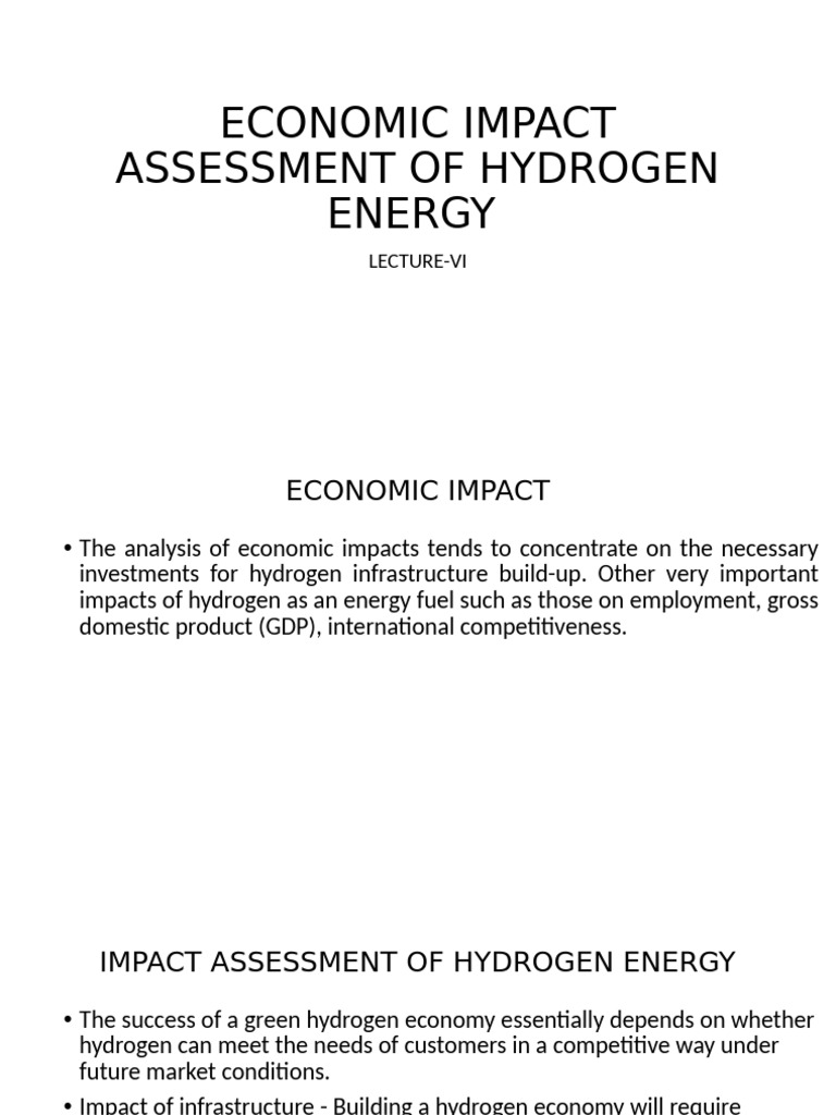Economic Impact of Hydrogen Energy | PDF | Hydrogen Economy | Hydrogen