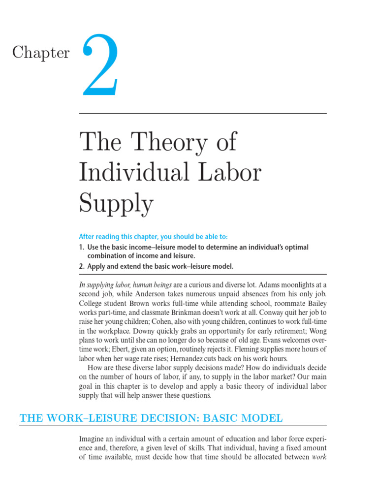 Understanding Individual Labor Supply Theory | PDF | Labour Economics ...