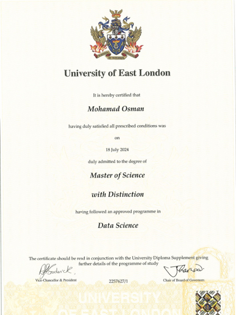 Masters (Degree + Transcript) | PDF