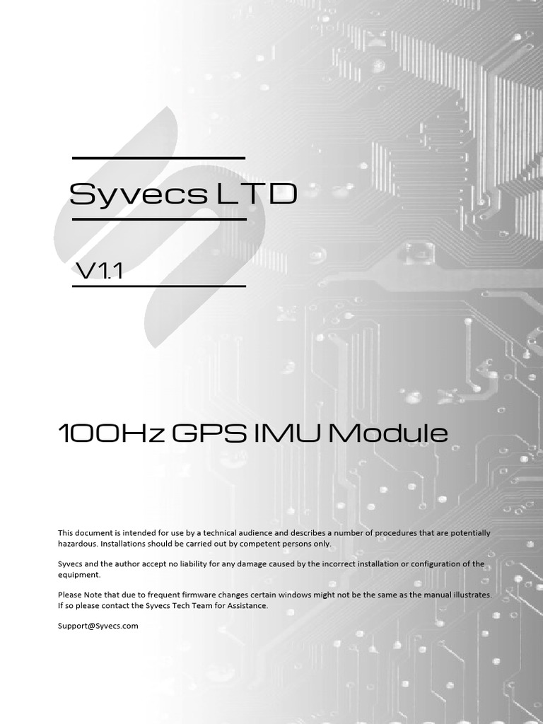 Syvecs 100Hz GPS IMU Module Guide | PDF | Global Positioning System ...