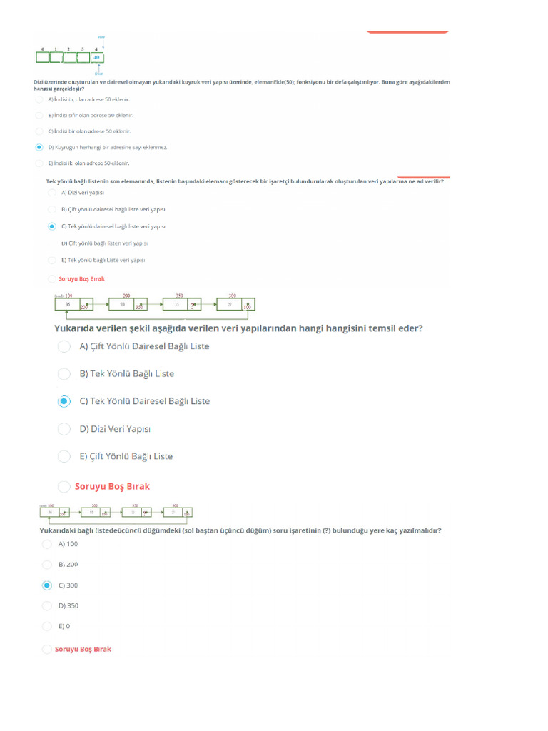 Veri Yaplar - Ckms Sorular 1 | PDF
