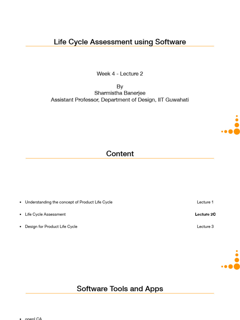 Life Cycle Assessment Software Guide | PDF | Life Cycle Assessment ...