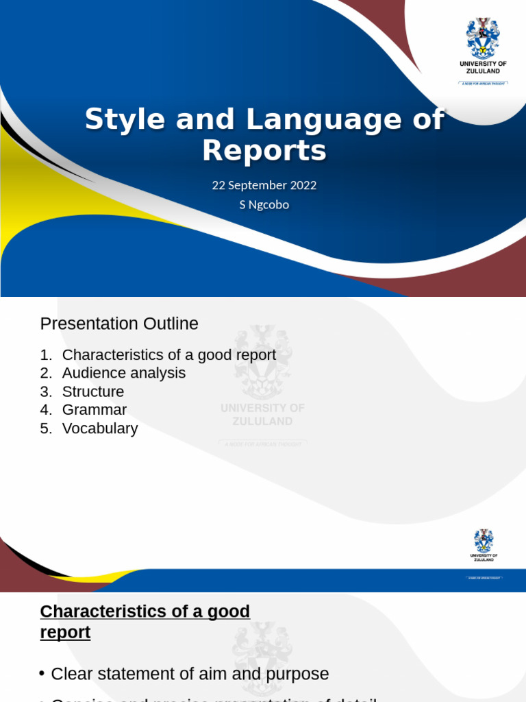 Report Writing Style Guide | PDF | Jargon | Vocabulary