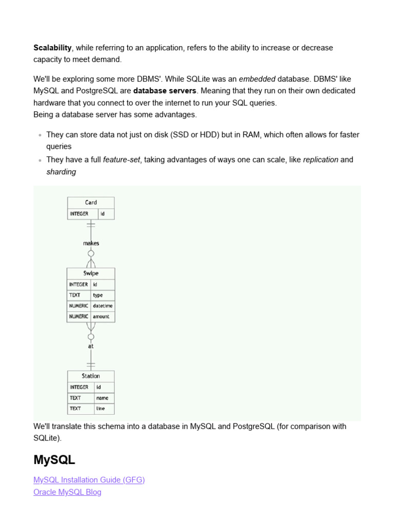 MySQL vs SQLite: Database Server Insights | PDF | Databases | Postgre Sql