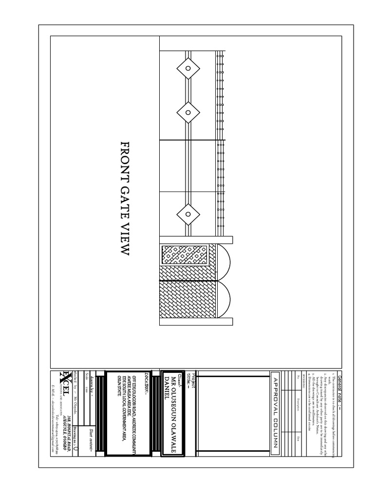 Front Gate Design Approval Document | PDF