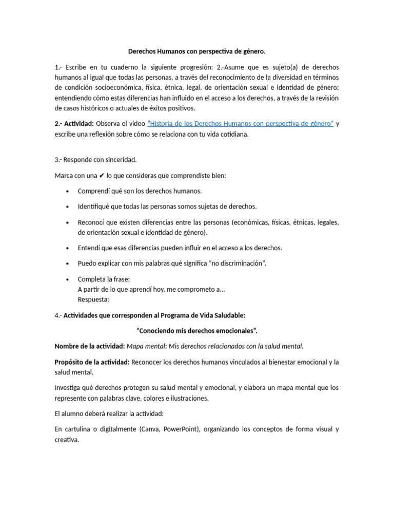 Derechos Humanos Con Perspectiva de Género 03-07-11-2025 | PDF
