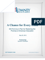 Mitt Romney's Education White Paper