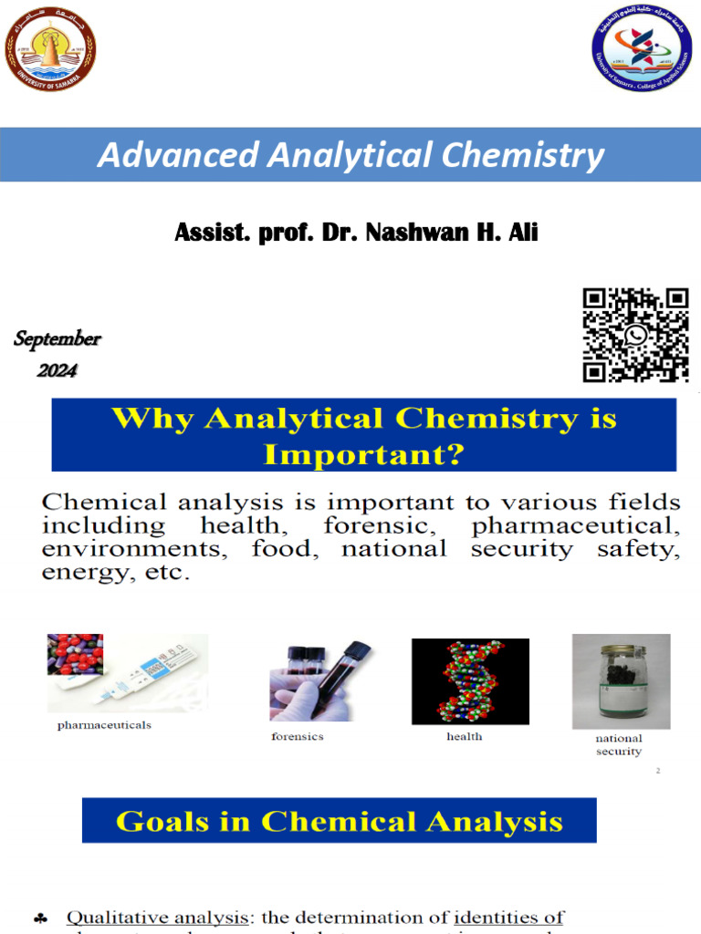 Advanced Analytical Chemistry 1 | PDF | Atomic Absorption Spectroscopy ...